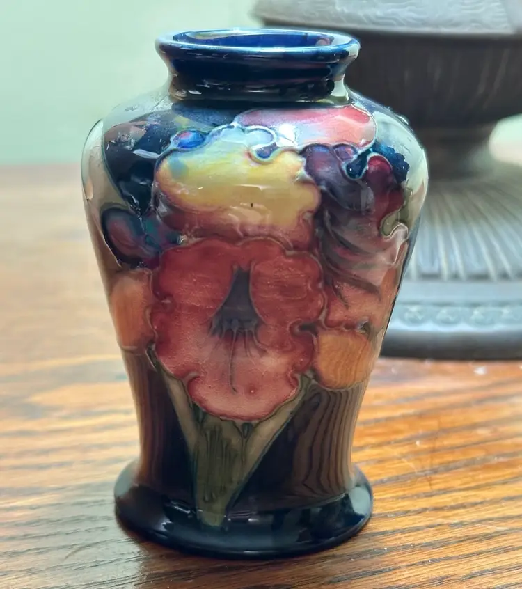 Moorcroft Pottery Vase 3.25” Orchid Flower