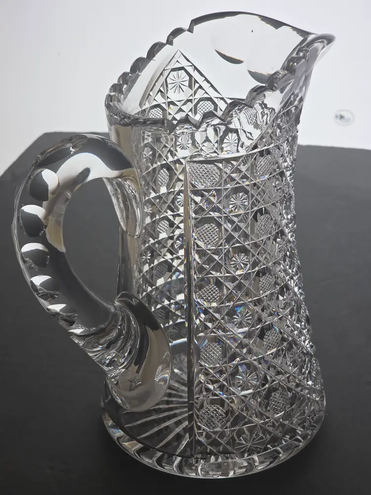 ABP cut glass Harvard picher