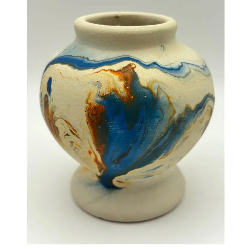 Collectible Small Colorful Nemadji Pottery Vase