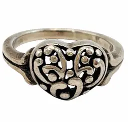 VTG Sterling Silver Ring Size 8 Filigree Western Coquette-Girl-Core Sweetheart