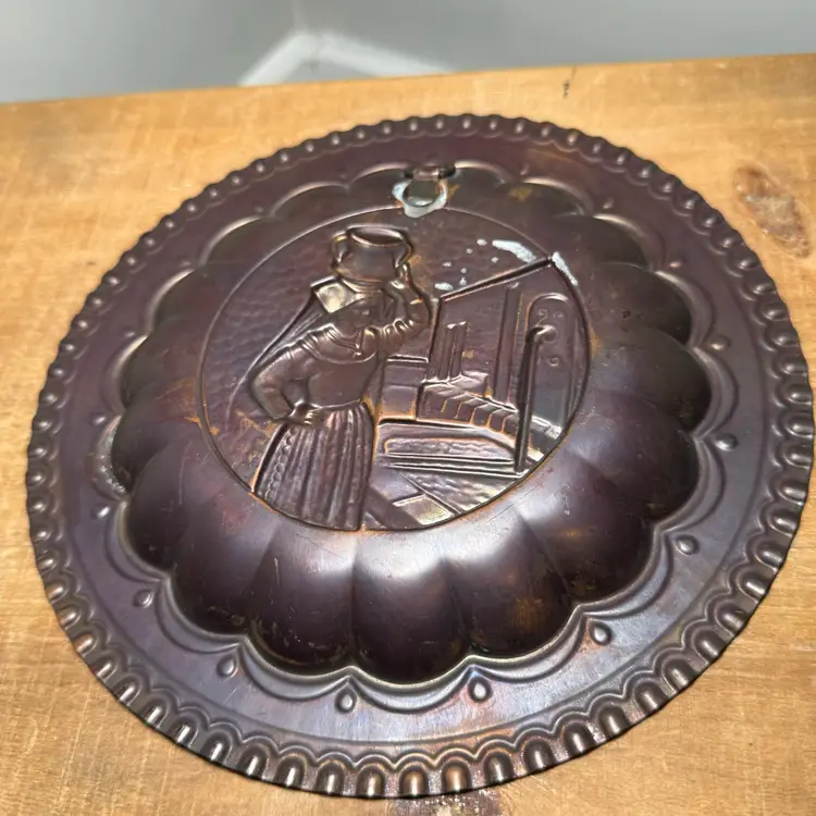Embossed Copper Wall Hanging Plate