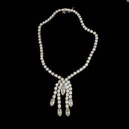 Vintage Albert WEISS High End Sparkling Clear Rhinestone Necklace