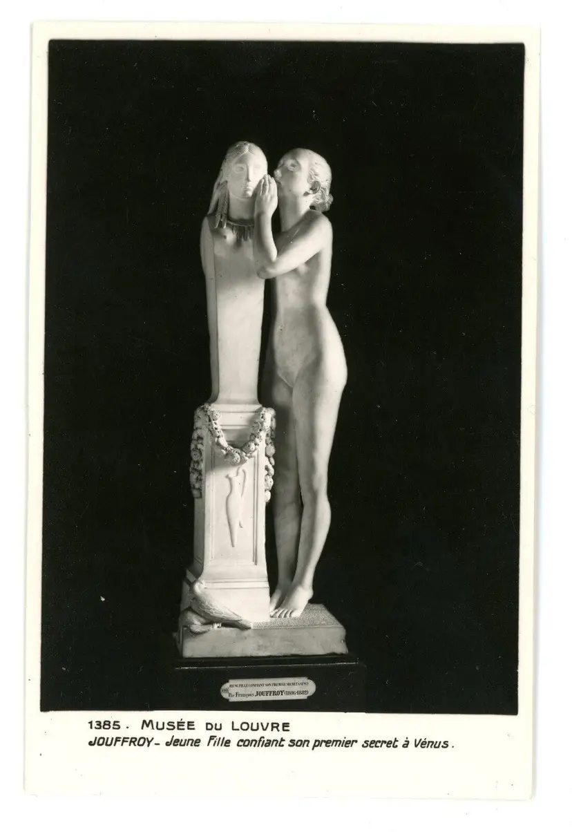 RPPC Postcard Louvre Museum Musee du Louvre Jouffroy Venus Sculpture