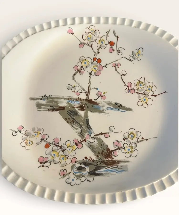 Cherry Blossom By Salem China Co. 12” Serving Platter - Hard To Find! 1950s EUC