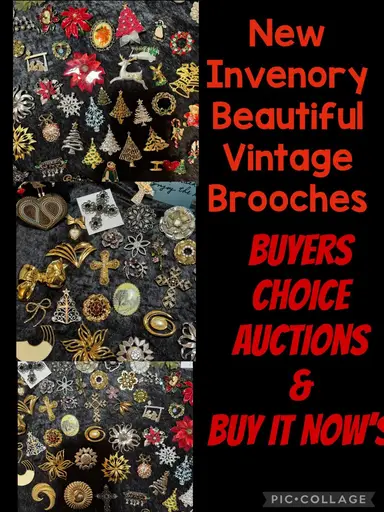 New Inventory Brooches Christmas, Flowers, Crosses & More - Timeless Treasures by Gina