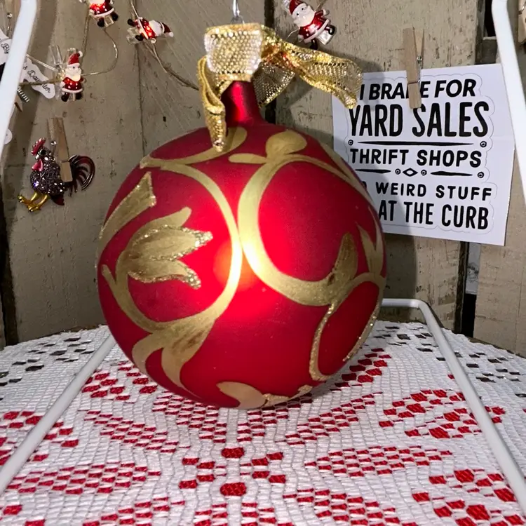 Vintage Hand Painted Christmas Ornament