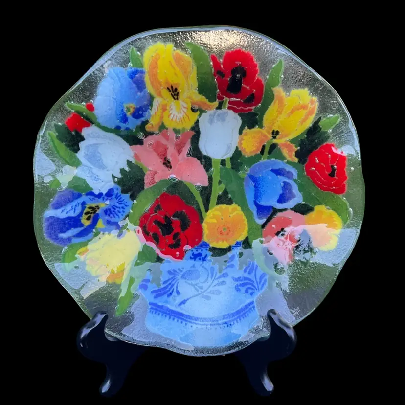 Peggy Karr 10.5” Fused Glass Bowl