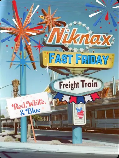 Fast Friday Freight Train ❤️🤍💙