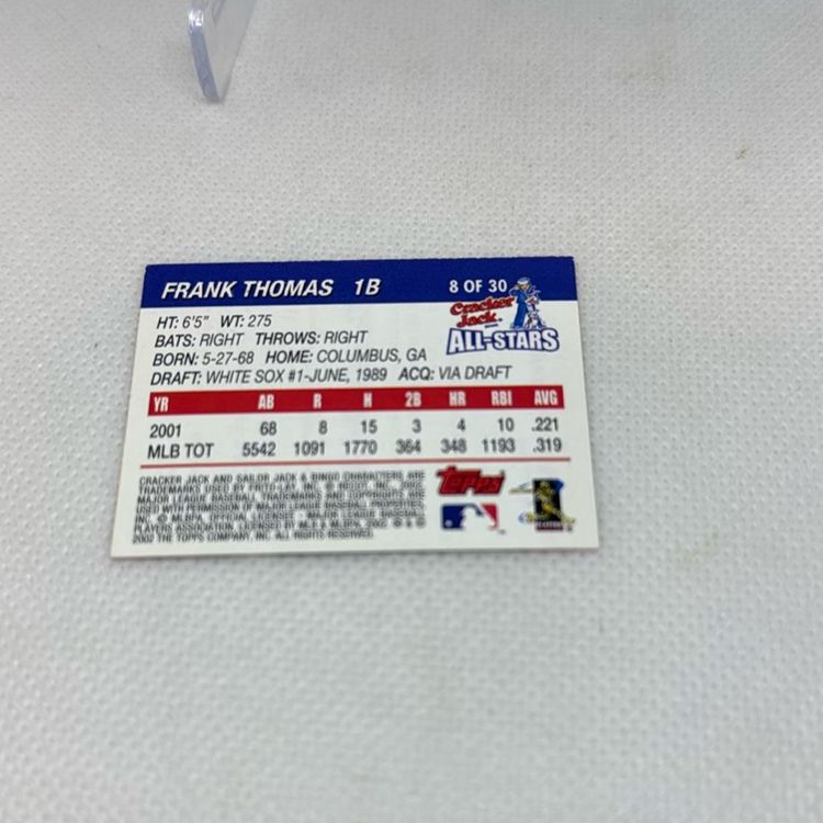 2002 Topps Cracker Jack All-Stars Frank Thomas  #8 of 30 Chicago White Sox