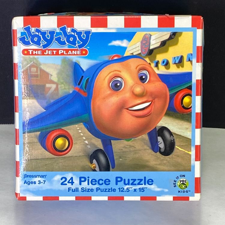 Vintage 2002 Jay Jay The Jet Plane 24 Piece Puzzle by Pressman PBS Kids