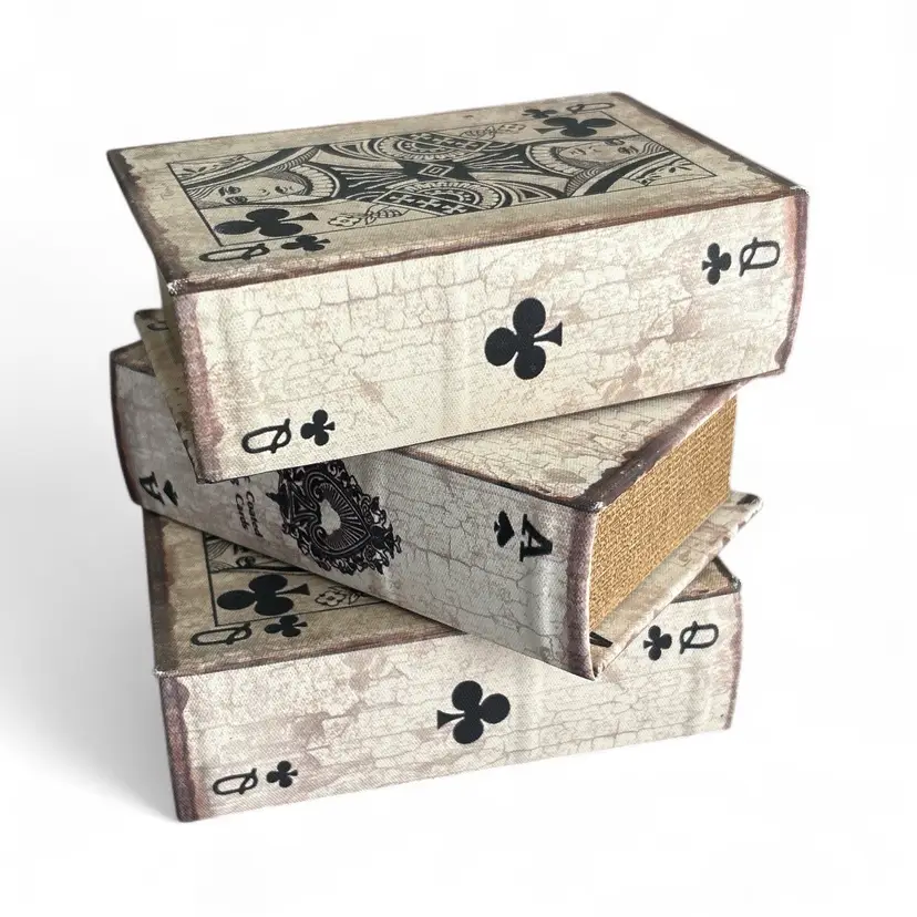 3 Playing Card Decorative Playing Card Trinket Boxes