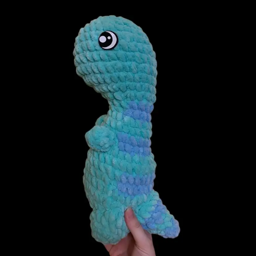 Crocheted Dinosaur Approximately 13 X 5 1/2