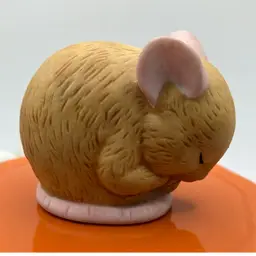 Vtg. Franklin Porcelain Woodland Surprises Mouse Under Mushrooms Figurine-1984