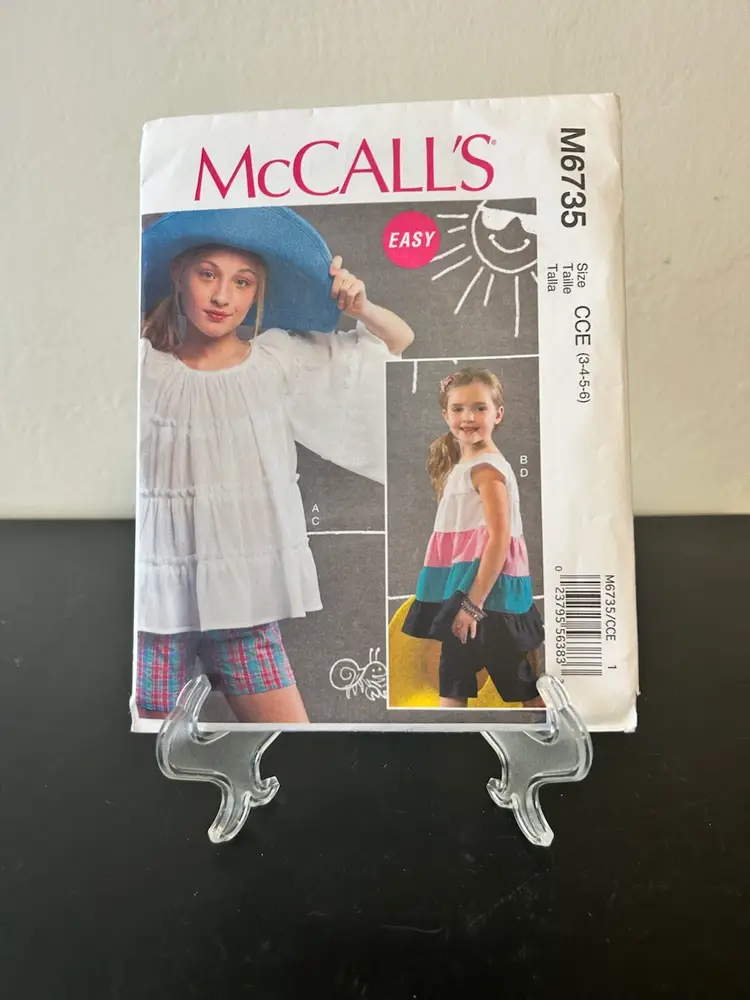 McCall’s Pattern M6735 Girls Top Tunic Skirts Pants Uncut FF