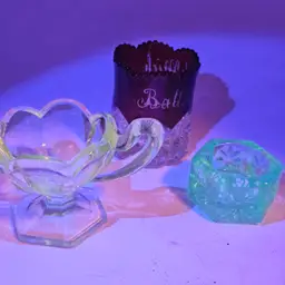 Glass lot salt cellar shot glasses Glows 3