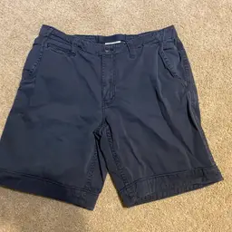 Aeropostale Men's Size 34 Waist Navy Blue Flat Front Chino Shorts
