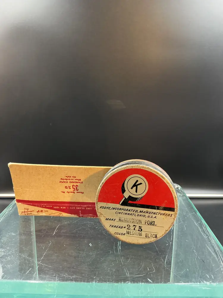 Bundle office supplies: staples and typewriter ribbon tin