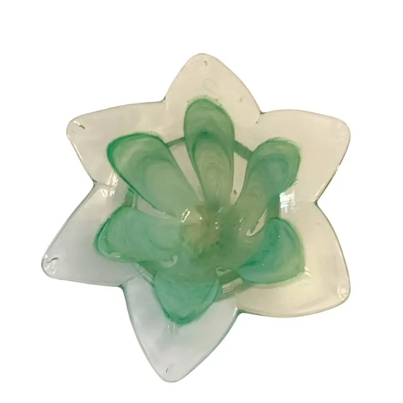 Art Glass Votive Or Tea light Flower Shaped Candle Holder