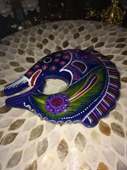 Talavera Swordfish Red Clay 7" wide x 6 1/2" tall