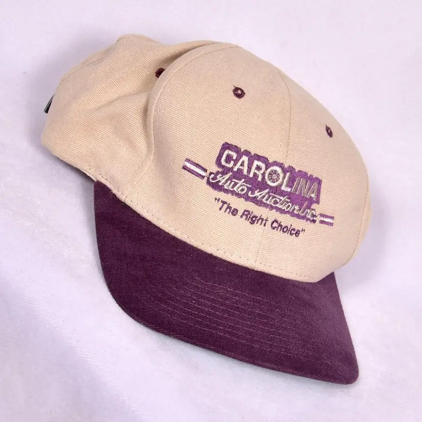 Carolina Auto Auction Tan & Purple Ball Cap