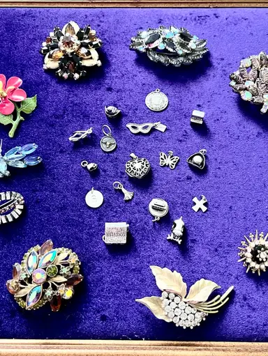 Quick Jewelry Show! Sterling Charms & Brooches!