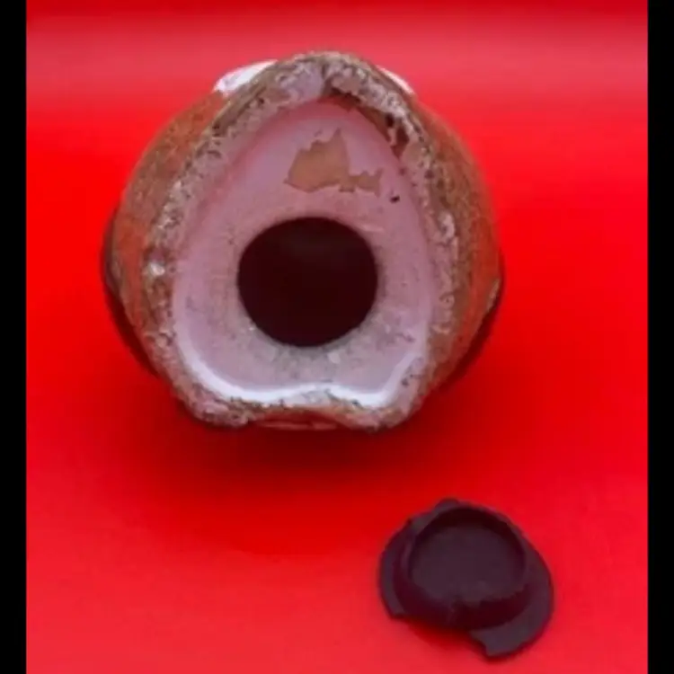 Vintage MCM Mr. & Mrs. Owl Ceramic Piggy Banks - 4.5" Tall - 1 Broken Stopper