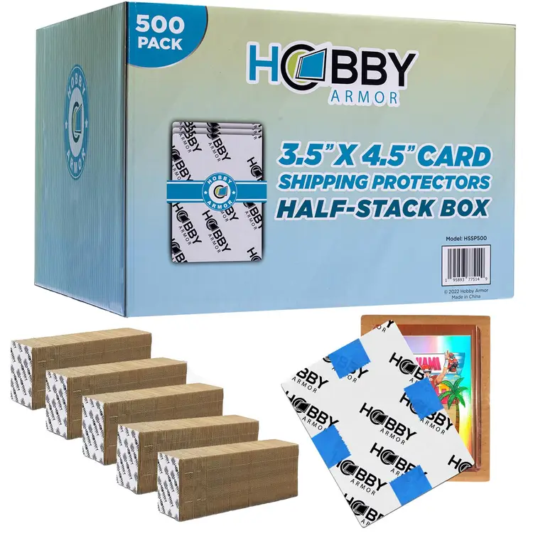 Hobby Armor Trading Card Shipping Protectors 3.5" x 4.5" 500 Unit Half-Stack Box