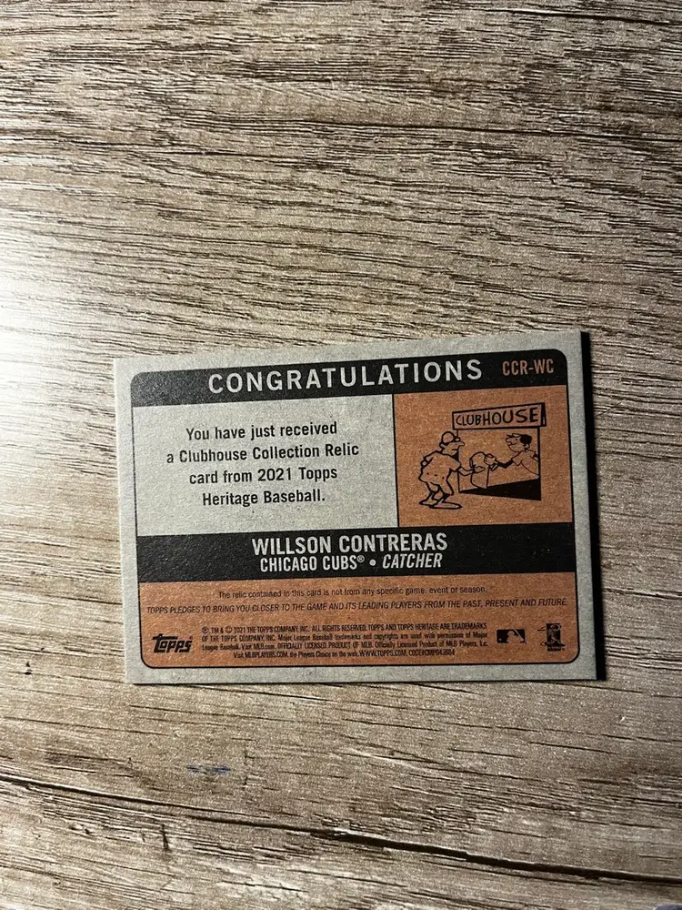 2021 Heritage Wilson Contreras Dirty Patch