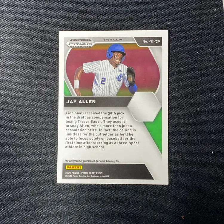 2021 Jay Allen Panini Draft Picks Prizm Autograph