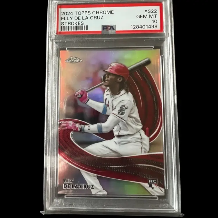 Elly De La Cruz 2024 Topps Chrome Strokes PSA 10