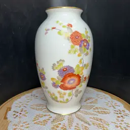 Vintage Narumi Bon China Vase Beautiful Floral Pattern Made in Japan-Retired