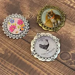 #03 - Unlisted Hand Poured Resin Brooches