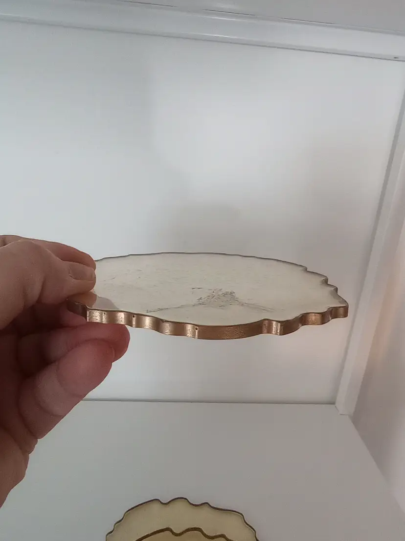 4 acrylic glittery coasters