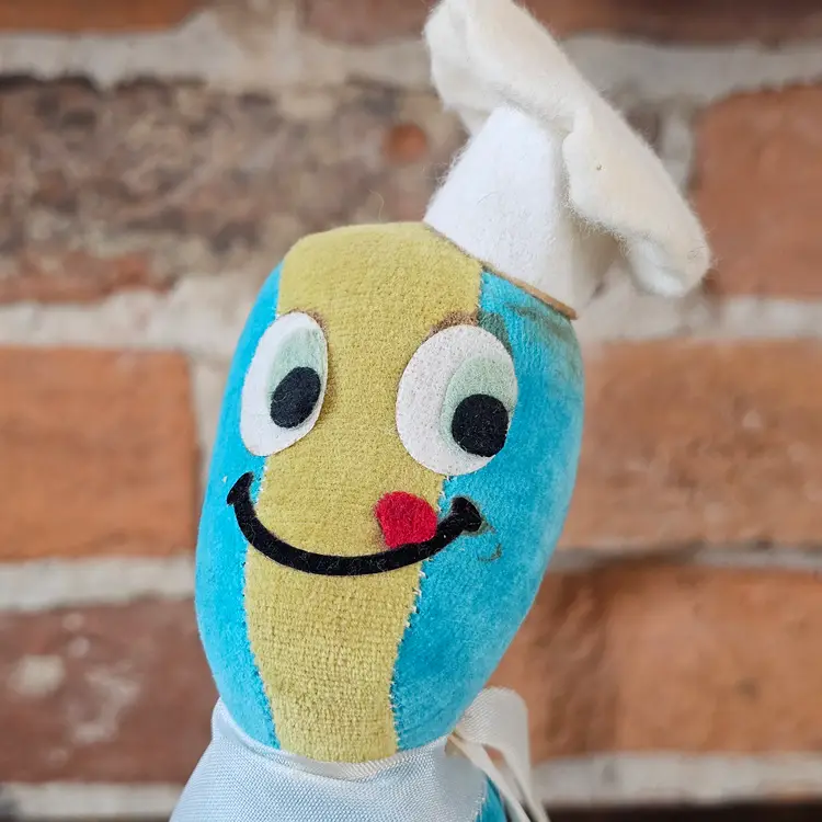 Vintage 1960s R. Dakin Dream Pets #282 “Soupy” Octopus Chef Plush Japan w/ Spoon & Original Tag