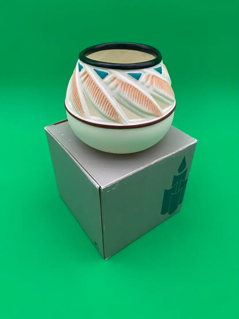 PartyLite Featherpot Southwestern Style Votive Candle Holder - P0260 - VTG