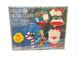 Vintage 1978 Walco Felt Ornament Kit, Christmas Assortment #3135 NEW SEALED
