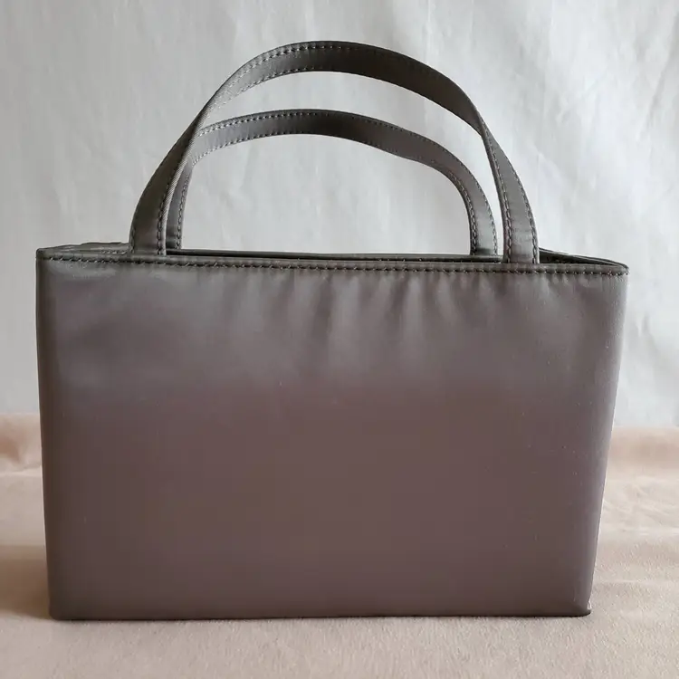 Authentic (1993) Vintage Grey Kate Spade Satin Mini Sam Tote (Very good condition) With COA