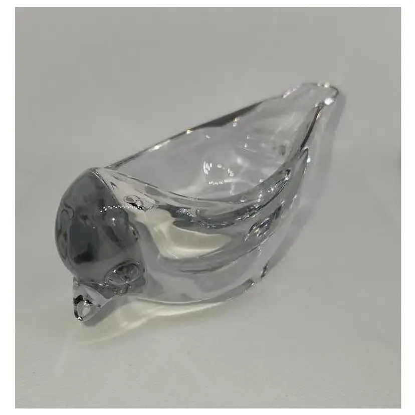 CRYSTAL GLASS BIRD BOWL FOR ART VANNES, 1960'S - FRANCE