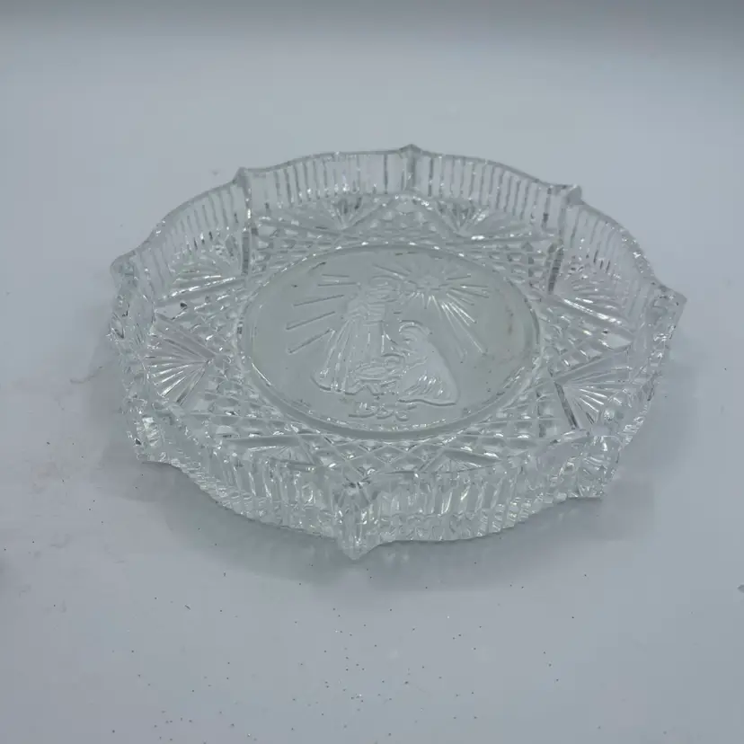 WATERFORD CRYSTAL 1996 "SILENT NIGHT" PLATE 8” NATIVITY Scene