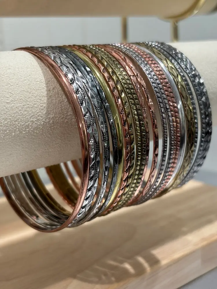 VTG. All Tone Bangles SET! Gorgeous Prints 