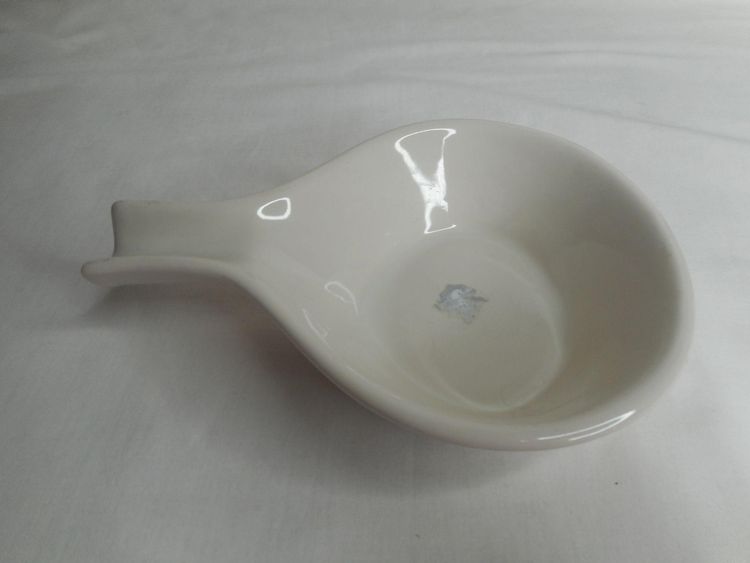 Vintage BTC Bel Terr Henn USA Pottery Creamy White Glaze 5 3/4" Baking Dish Pan Skillet 91676