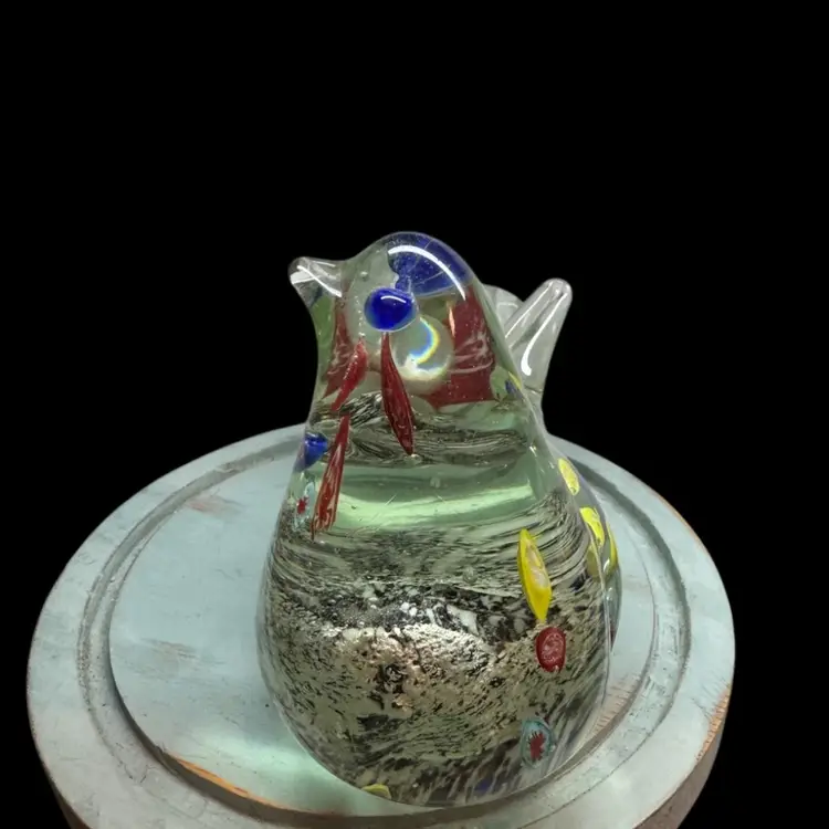 Art Glass Bird, 8 in W x 5 in H