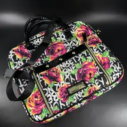 Betsey Johnson Floral Roses Work Laptop Bag