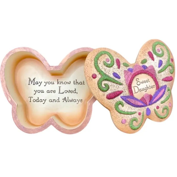 Pavilion Gift/Country Soul, Sweet Daughter Keepsake Box, Message inside; 3.75"