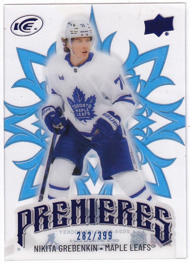 2024-25 Upper Deck Ice Blue #208 Nikita Grebenkin Toronto Maple Leafs Hockey Card