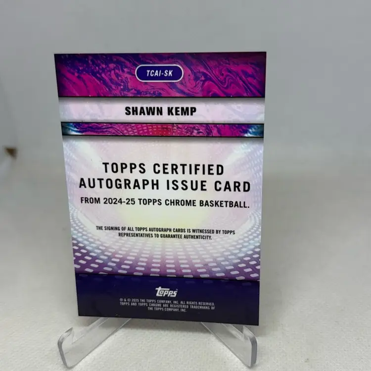 2024-25 Topps Chrome Shawn Kemp Certified Auto Card TCAI-SK