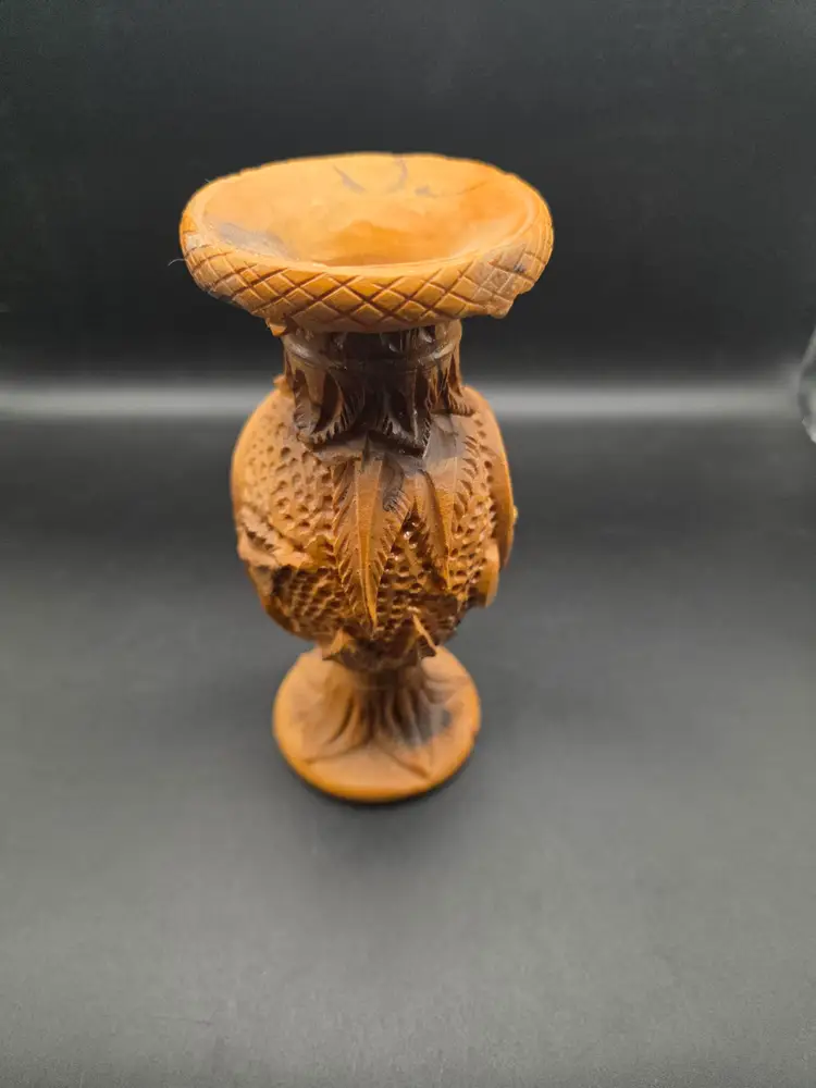 Turned/Carved Wood Vase