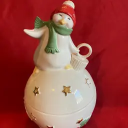 24. VTG Lenox China Penguin Musical Candy Box
