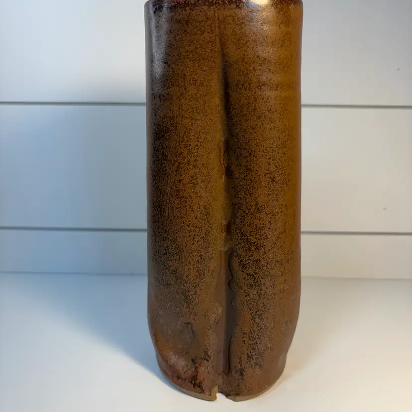 Signed Bizenware Japanese Wood Fired Vase