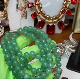 Green Stone Beads